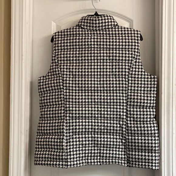 ⏳♻️🆕 New Charter Club Houndstooth Print Puffer Vest Jacket size Large - Picture 14 of 17